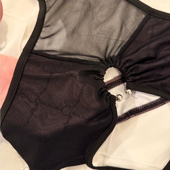 Black Strappy Mesh Bralette - Picture 2 of 3